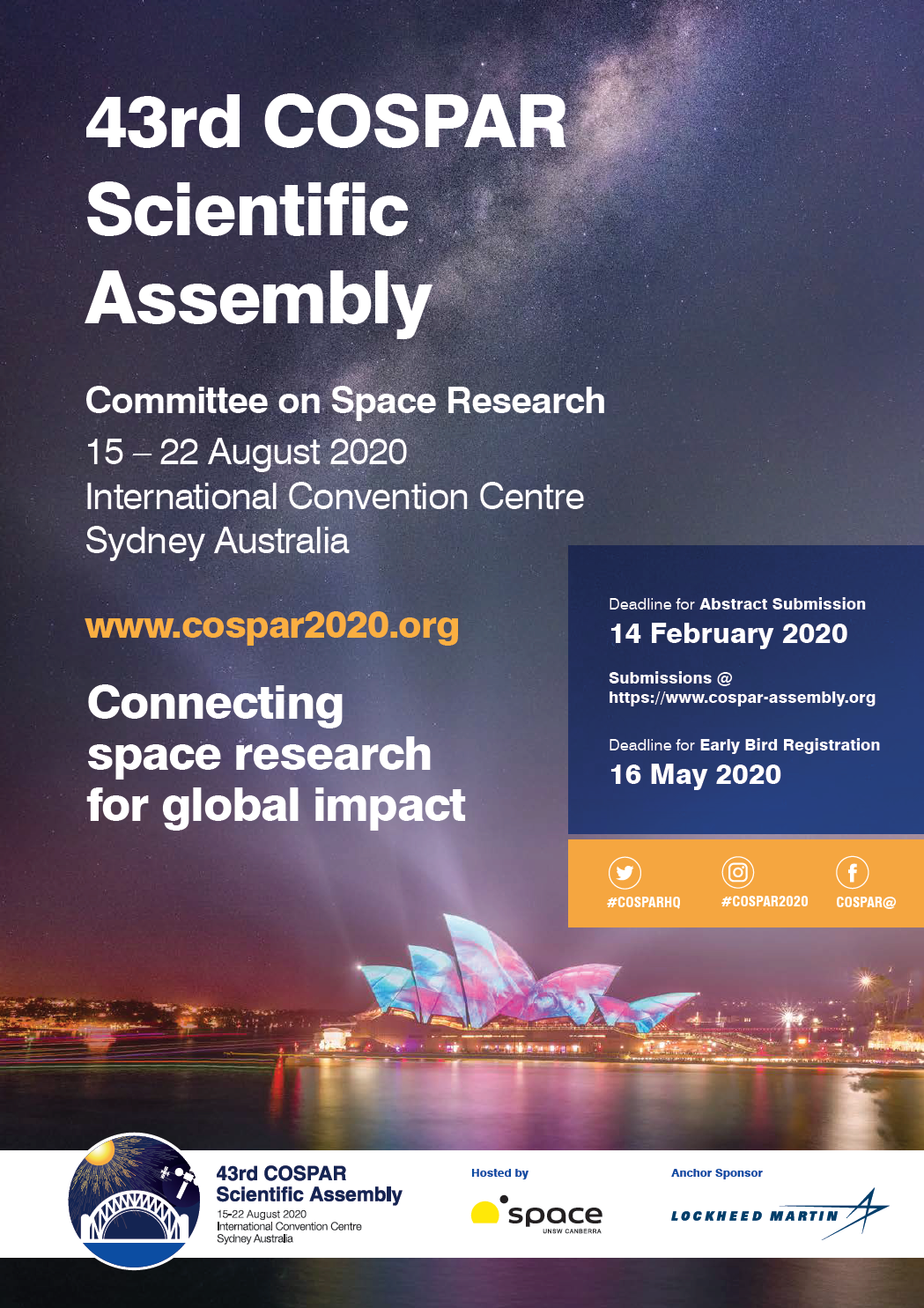Committee on Space Research (COSPAR) 2020 Conference EWINGAR SCIENTIFIC